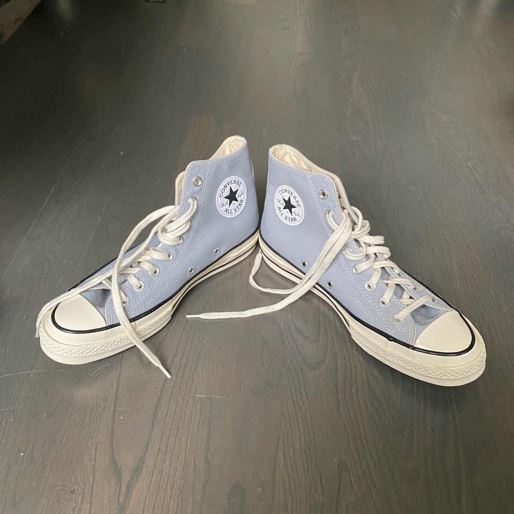 New high top Converse light blue